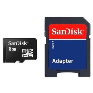 SanDisk マイクロSDカード microSDHC 8GB SDアダプタ付 ネコポス送料無料