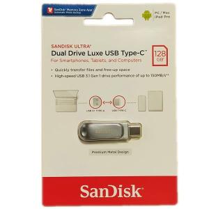 USBメモリ 128GB SanDisk USB3.1 USB3.0 2端子 Type-C スマホ バックアップ 小型 回転式 SDDDC4-128G-G46