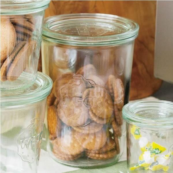 WECK MOLD SHAPE ガラスキャニスター ウェック 750ml （WE-743） フタ L...