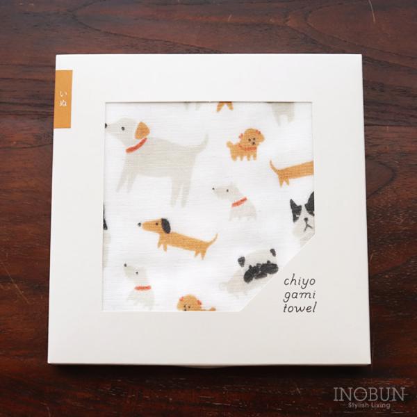 フェイスタオル 千代紙タオル chiyogami towel フェイスタオル いぬ 手土産 ご挨拶 ...