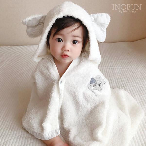 フラッフィー フード付きバスタオル ギフトBOX付き グレー ぞう