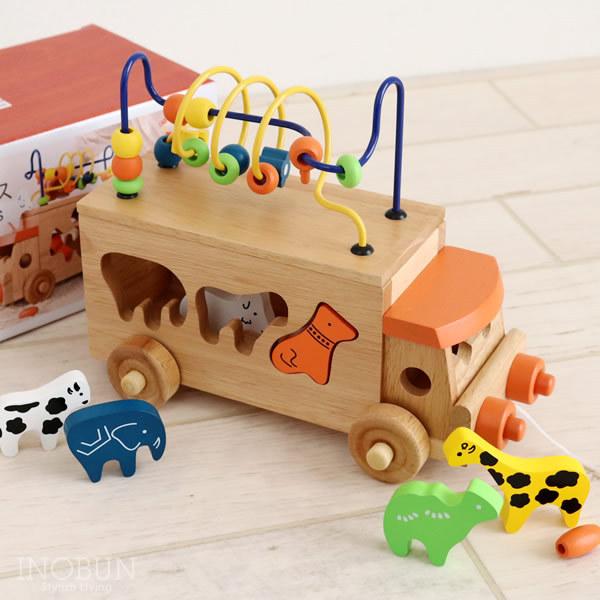 ベビートイ アニマルビーズバス 木のおもちゃ 形はめあそび ベビーギフト お誕生日 グッドトイ受賞 ...