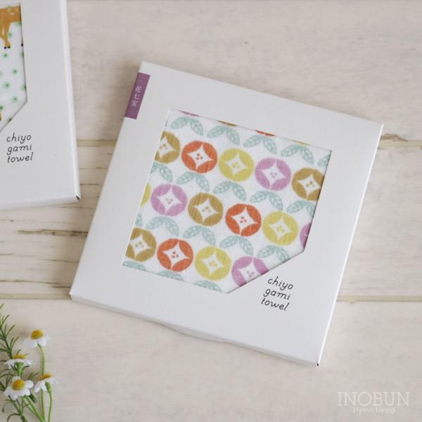 フェイスタオル 千代紙タオル chiyogami towel フェイスタオル 花七宝 手土産 ご挨拶...
