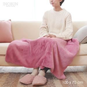 LIttle fluffy2 ラビットファーブランケット 100 × 70cm もこもこ うさぎ INOBUN イノブンオリジナル ピンク