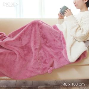 LIttle fluffy2 ラビットファーブランケット L 100 x 140cm もこもこ うさぎ INOBUN イノブンオリジナル ピンク