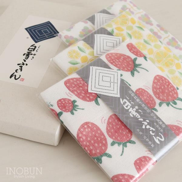 白雪ふきん オリジナルギフトセット ご挨拶 箱詰セット くだもの