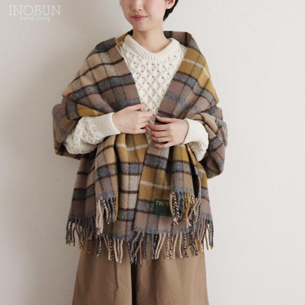 ツイードミル TWEEDMILL ブランケット ラグ ストール Natural Buchanan