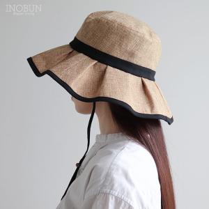 SK ポリジュートフリルハット ブラウン 帽子｜inobun