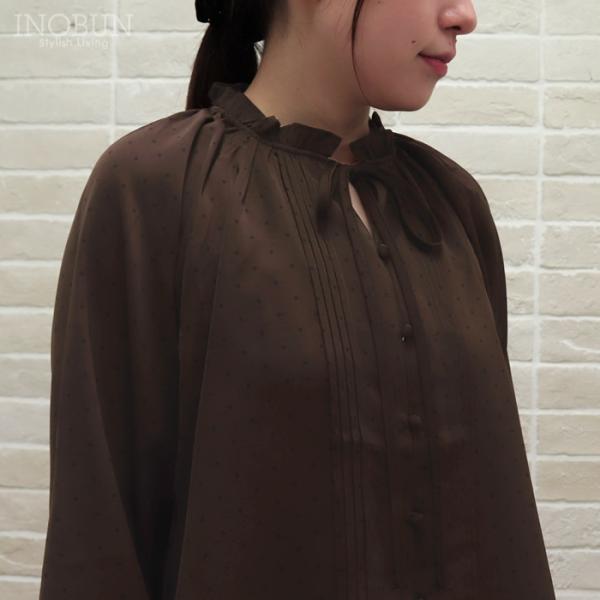 sosotto DOTフリルブラウス ブラウン セール