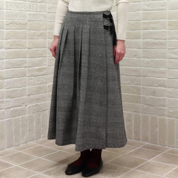 Vent d'ouest ウォッシャブル ツイード グレンチェック スカート 白黒 セール