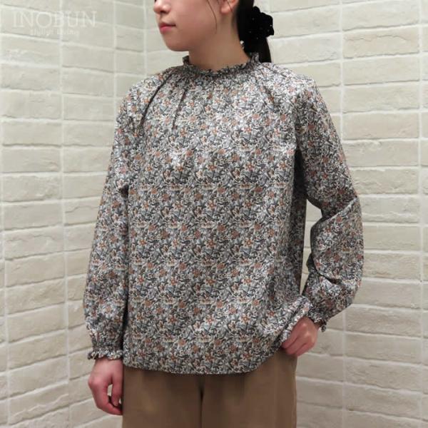 イノブン別注 Parkes LIBERTY シャーリングプルオーバーブラウス Strawberry ...