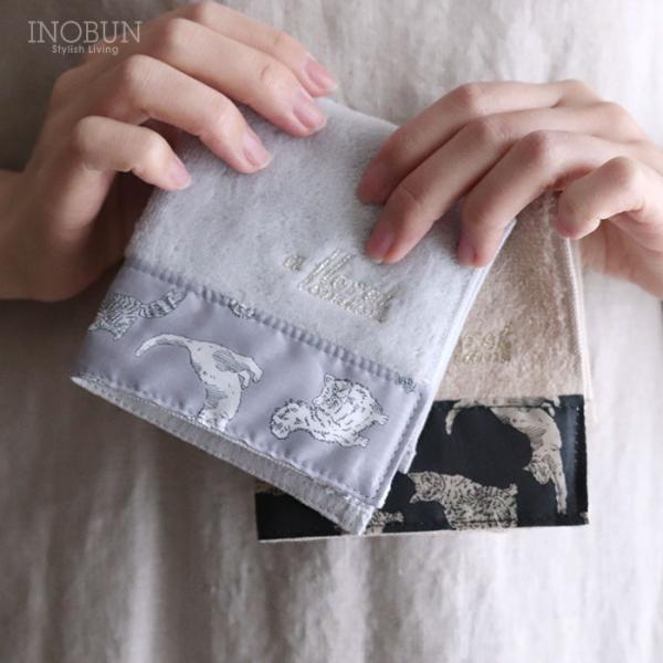 ハンドタオル リバティ シャーリングハンドタオル ミャオウ ライトグレー フローレットロンドン ハン...