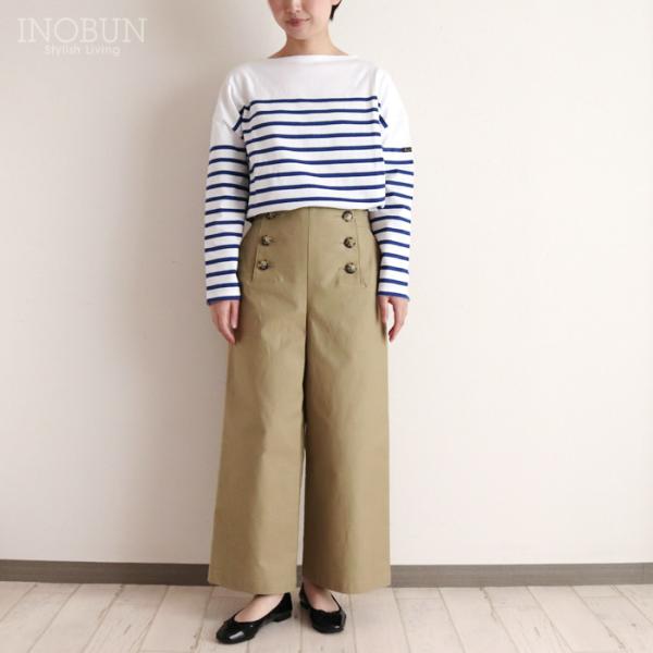 イノブン別注 ヴァンドウェスト 裏リバティ マリンパンツ ベージュ Poppy&amp;Daisy/UE