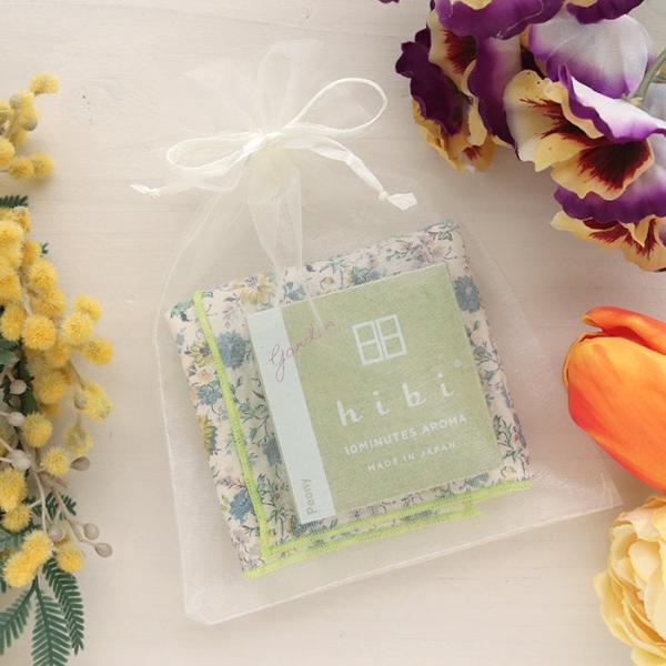 hibi＆リバティハンカチギフト LIBERTY オーガンジー巾着 プチギフト