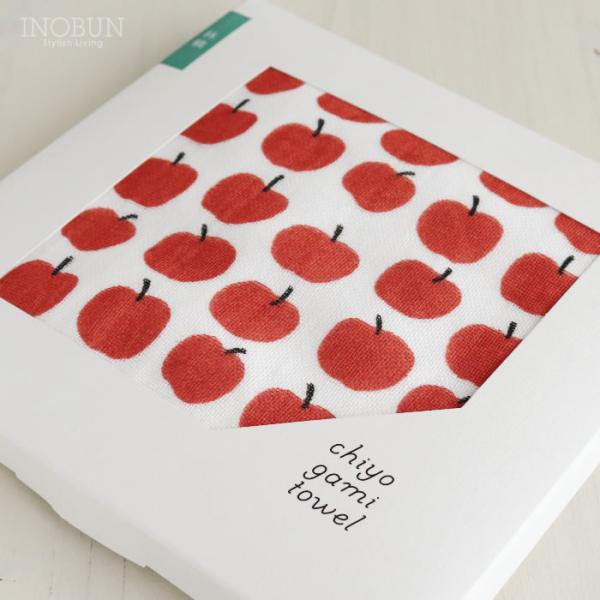 フェイスタオル 千代紙タオル フェイスタオル 林檎 chiyogami towel 手土産 ご挨拶 ...