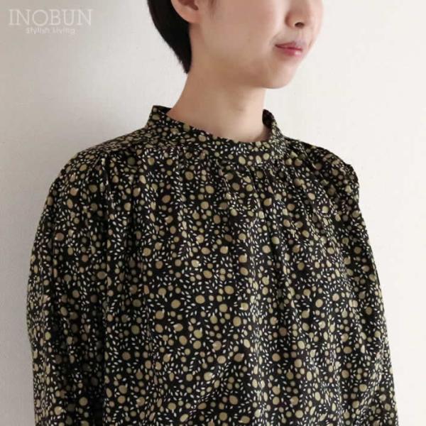 ポンデシャロン シトロンプリントブラウス ブラック セール