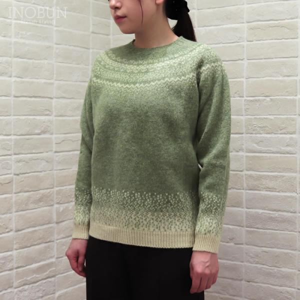 ハーレーオブスコットランド フェアアイルセーター ニット L5113/7 Vanilla/Sage ...