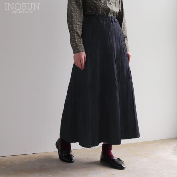 Vent d'ouest 6オンスデニムランダムプリーツ加工 スカート インディゴ