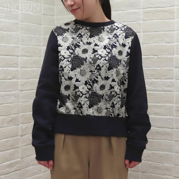 Coupole リバティプリント フロント LIBERTY ウラ起毛布帛カットソー Swim Dun...