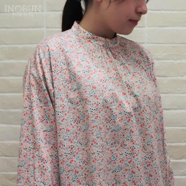 Parkes リバティ 後ろボタンプルオーバー フレアブラウス Phoebe/YE/22