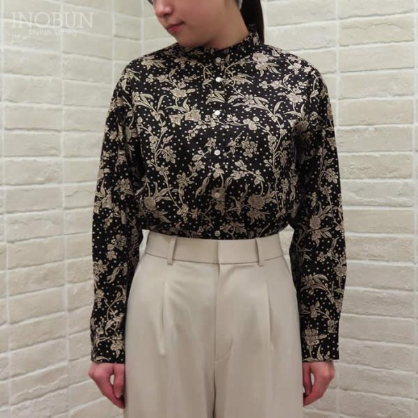 Parkes リバティ スタンドフリルドロップショルダーシャツ ブラウス Malory/ZE