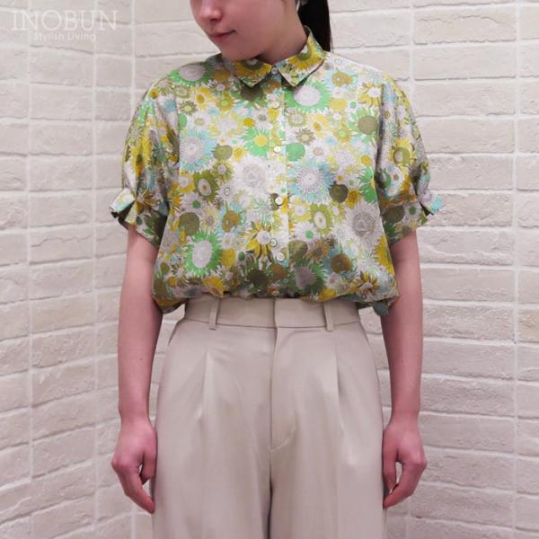 Coupole LIBERTY レギュラーカラーブラウス 半袖 SMALL-YELL リバティ セー...