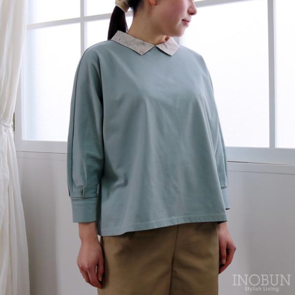 イノブン別注 Vent d'ouest リバティ襟くるみボタン THE FANCTIONAL BAS...