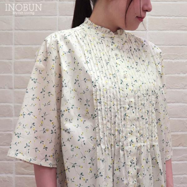 sosotto LIBERTY タナローン フリルカラー梯子レースチュニックブラウス 6分袖 Dem...