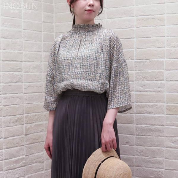 sosotto LIBERTY シルフローン2WAYシャーリングブラウス 6分袖 Sleeping ...
