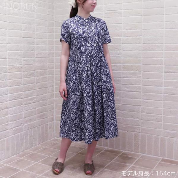J.Sloane LIBERTY キーネックすっきり見えワンピース Summer Blooms/CP...