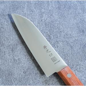 小三徳包丁 140mm 小包丁 両刃付け 右利...の詳細画像5