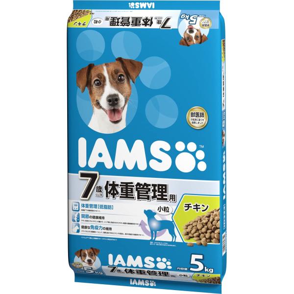 アイムス (IAMS) ドッグフード 7歳以上用 体重管理用 小粒 チキン シニア犬用 5kg