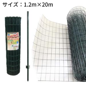 イノシシ・害獣侵入防止溶接金網柵 異形鉄筋支柱 D13×1800