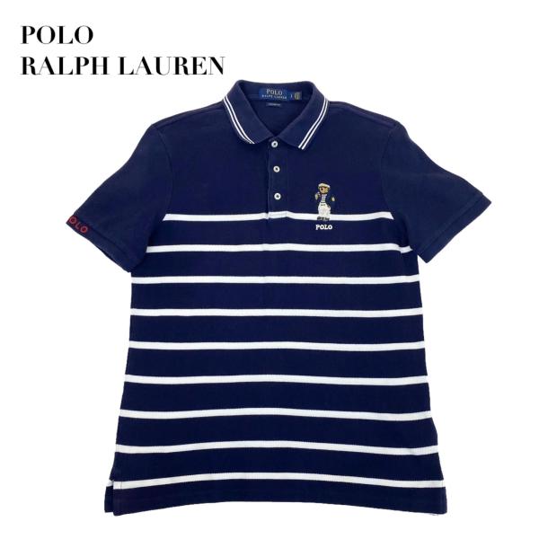 中古 ポロラルフローレン POLO RALPHLAUREN 半袖 ポロシャツ ボーダー ポロベア メ...