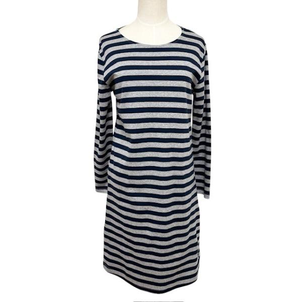 中古 ラルフローレン RALPH LAUREN 長袖 Tシャツワンピース クリーニング済み ボーダー...