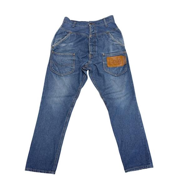 古着 LEE × mercibeacoup サルエル デニムパンツ クリーニング済み 後ろ前デザイン...