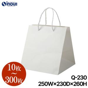 マチ広 紙袋 手提げ 無地 白 プレゼント用 結婚式 贈答用 おしゃれ 10