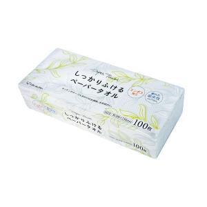 しっかり拭けるペーパータオル100枚　（一個当たり卸＠92参考価格￥185）