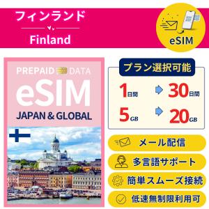 [フィンランド+ eSIM] データ専用 プリペ...の商品画像