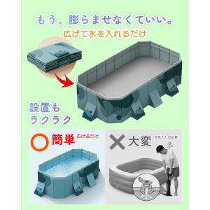 折りたたみプール 空気入れ不要 家庭用プール ...の詳細画像2