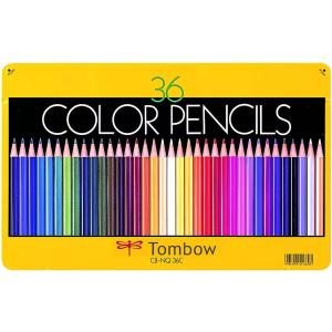 色鉛筆 36色 トンボ鉛筆 色鉛筆36色 セット 缶入り CBNQ36C メール便限定