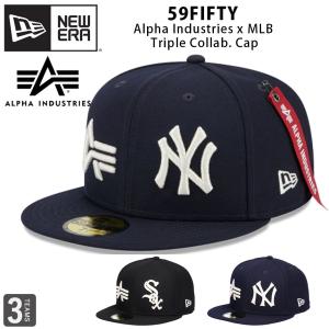 ニューエラ 59FIFTY アルファ インダストリーズ MLB トリプルコラボレーション キャップ コラボ NEW ERA 5950 ALPHA コラボキャップ｜INREASON