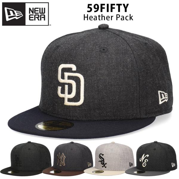 ニューエラ 59FIFTY ヘザーパック キャップ NEW ERA 5950 フラットバイザー  ヘ...