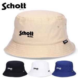 ショット Schott ベーシック バケットハット バケハ 帽子 ユニセックス SCHOTT NYC SC007 コットンツイルハット BASIC BUCKET HAT｜inreason