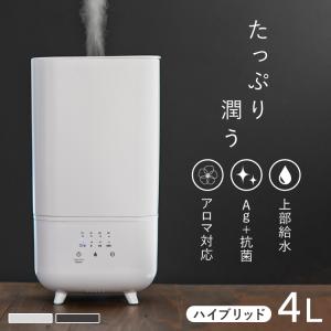 加湿器 ハイブリット 上部給水 オフタイマー 卓上 加湿器 おしゃれ Hanx-Home 4L 上部給水式ハイブリッド加湿器 HA-H07W (D)｜insair-y