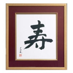 ナカバヤシ　色紙額(寿)　フ-CW-201　(R)エンジ・842811