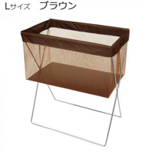 日本製 SAKI(サキ) サイドワゴン 浅型 メッシュ Lサイズ R-336 ブラウン
