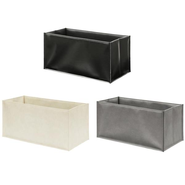 日本製 SAKI(サキ) ストレージボックス 合皮 R-308　ブラック