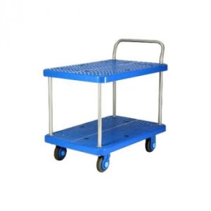 同梱・代引不可 静音台車　テーブル2段式　最大積載量300kg　PLA300-T2