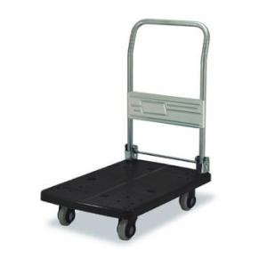 同梱・代引不可 静音台車　ハンドル折りたたみ式　最大積載量150kg　PLA150-DX　ブラック